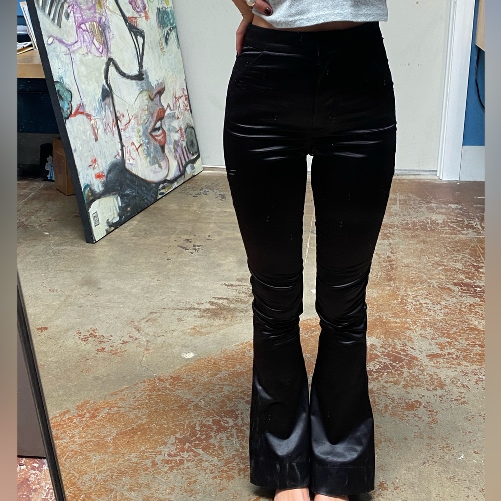 Weekday Satin High Waisted Flare Pants